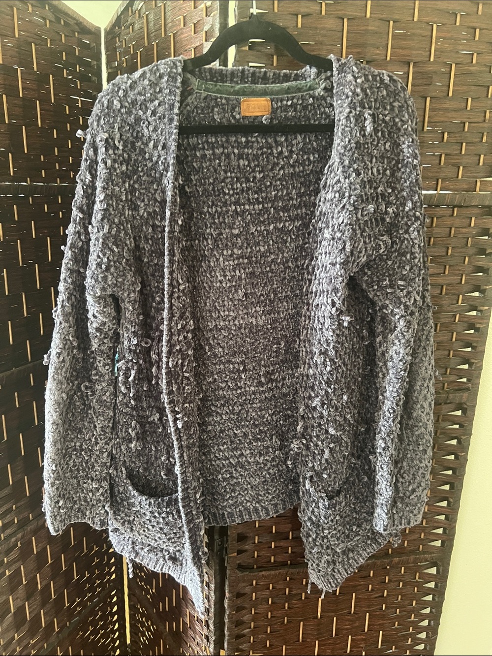 Cozy Open-Front Chunky Knit Sweater Cardigan - Gray